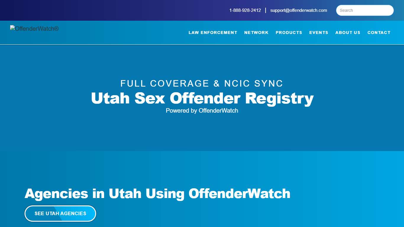 Utah Sex Offender Registry OffenderWatch Network